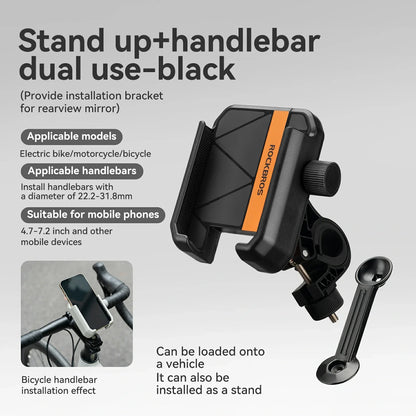 Bike Phone Holder Half Wrap Anti-Overload for 4.7-7.2''