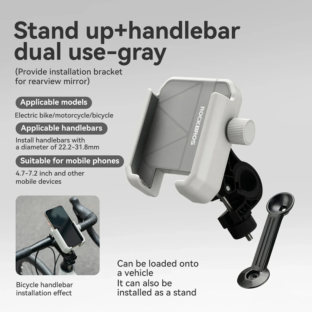 Bike Phone Holder Half Wrap Anti-Overload for 4.7-7.2''