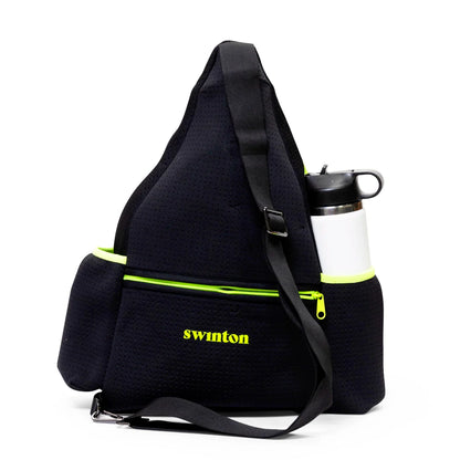 Pickleball Sling Bag - Black (Personalization Available)