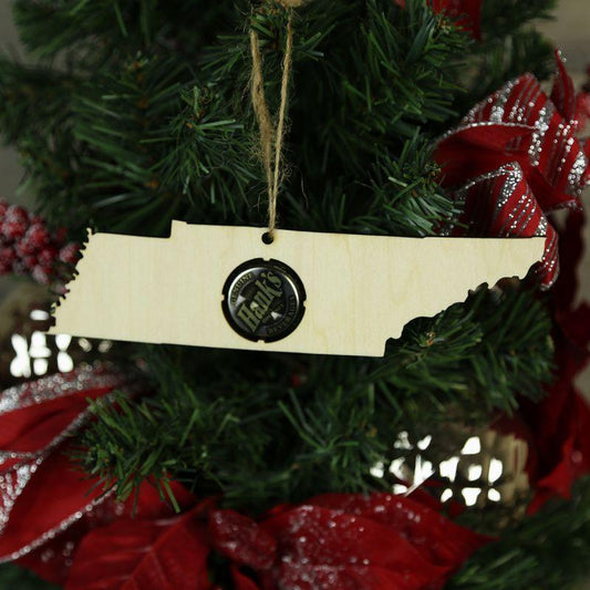 Tennessee Beer Cap Map Ornaments