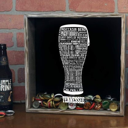 Tennessee Beer Typography Shadow Box