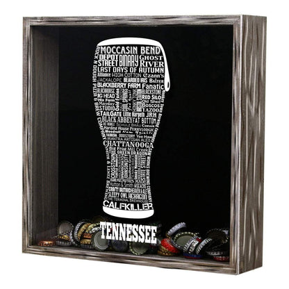 Tennessee Beer Typography Shadow Box