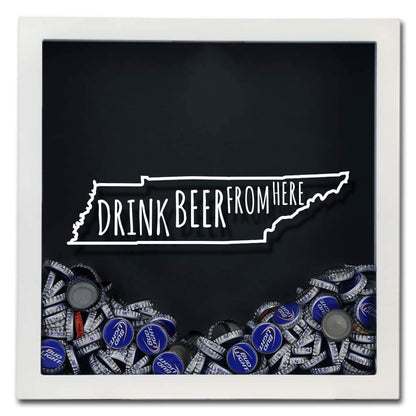 Tennessee Drink Beer From Here Beer Cap Shadow Box