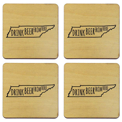 Tennessee Drink Beer From Here Coasters