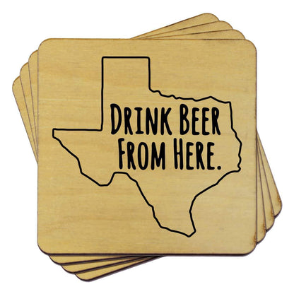 Texas Drink Beer From Here Coasters