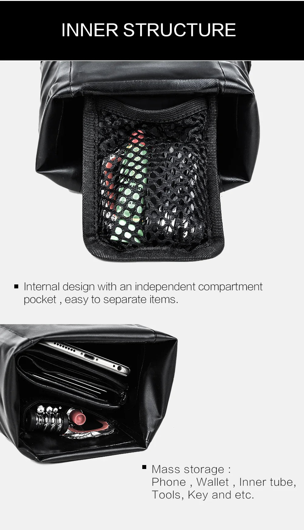 Rhinowalk Waterproof Bike Saddle Seat Bag 2.5L/4L-TF551-TF552