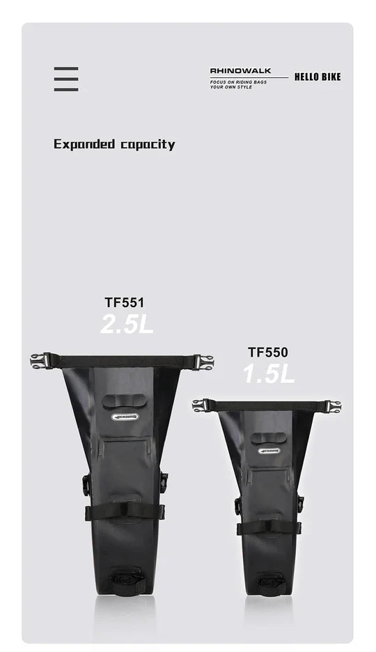 Rhinowalk Waterproof Bike Saddle Seat Bag 2.5L/4L-TF551-TF552