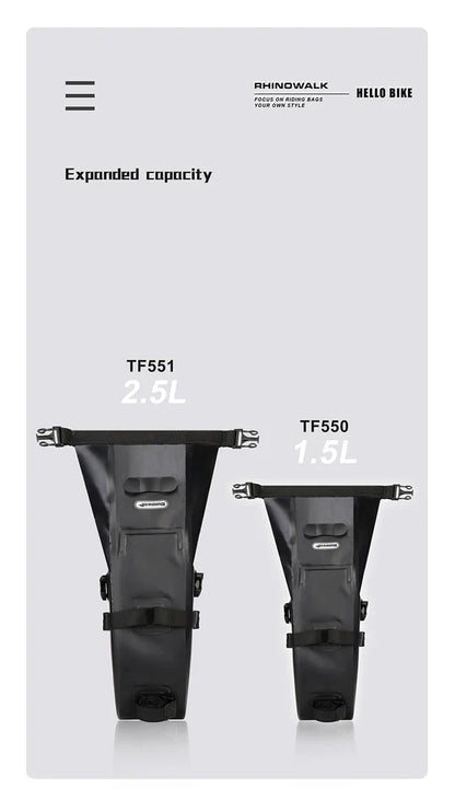 Rhinowalk Waterproof Bike Saddle Seat Bag 2.5L/4L-TF551-TF552