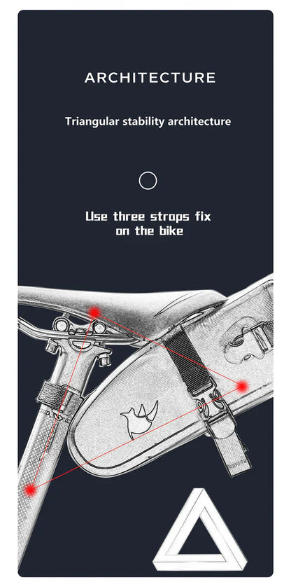 Rhinowalk Waterproof Bike Saddle Seat Bag 2.5L/4L-TF551-TF552