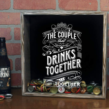 The Couple That Drinks Together Stays Together Shadow Box