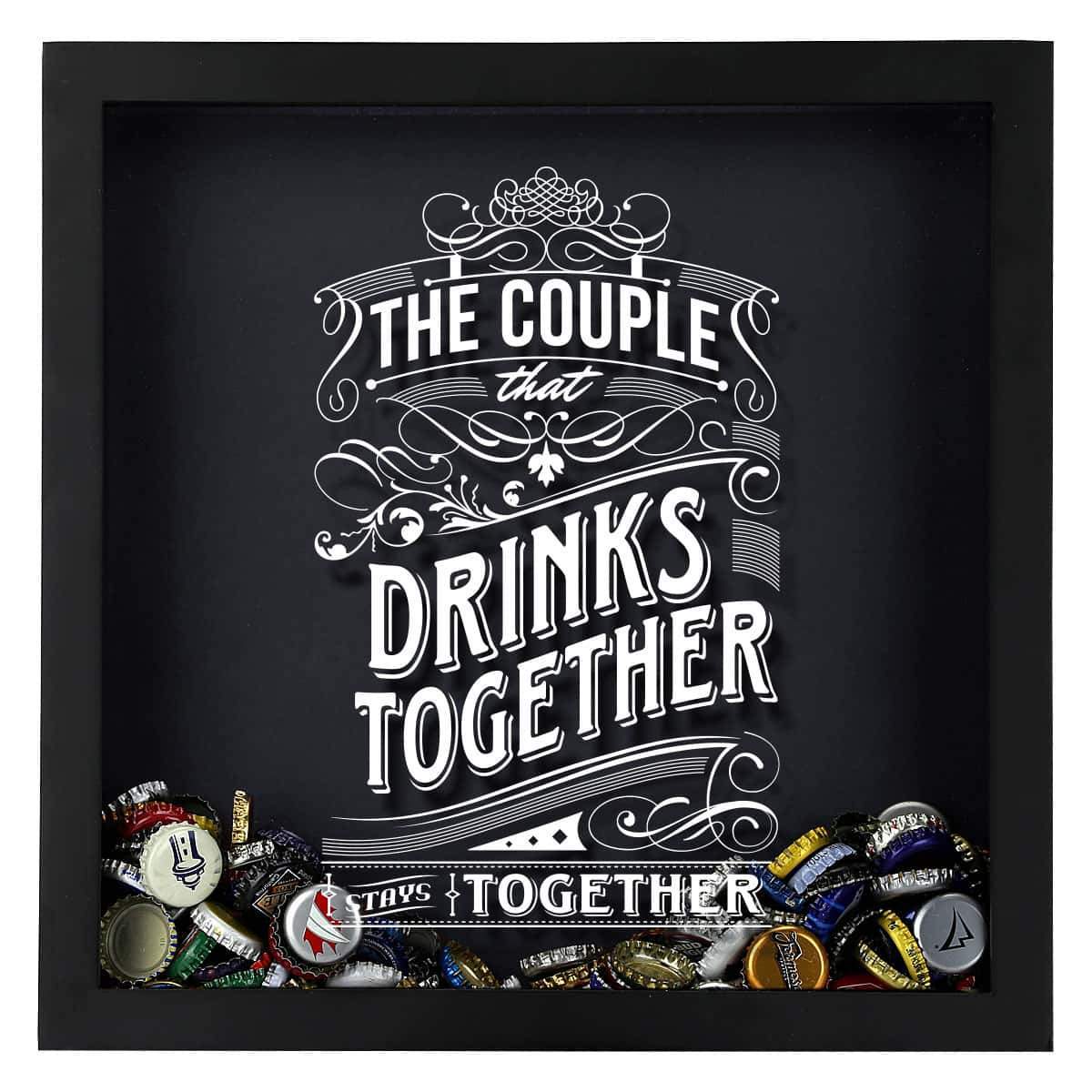 The Couple That Drinks Together Stays Together Shadow Box