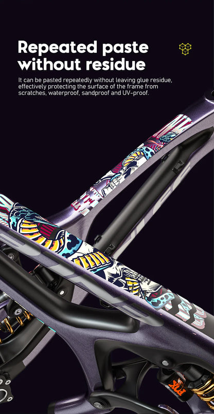 ENLEE TPU Bicycle Frame Protector Anti-Scratch Bicycle Protection Film Bike Protector Thick Sticker Strong Upgraded Material