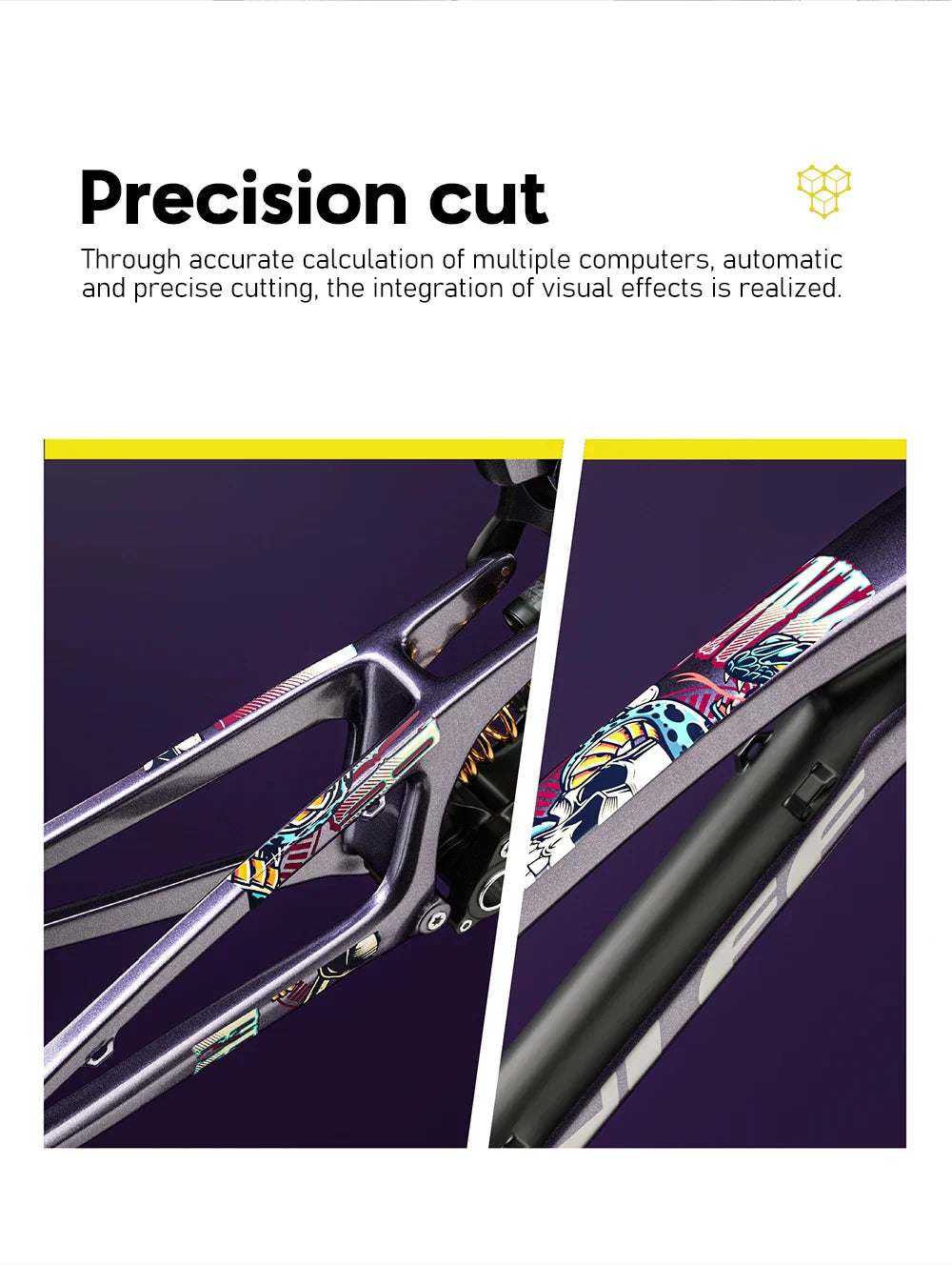 ENLEE TPU Bicycle Frame Protector Anti-Scratch Bicycle Protection Film Bike Protector Thick Sticker Strong Upgraded Material