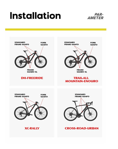 ENLEE TPU Bicycle Frame Protector Anti-Scratch Bicycle Protection Film Bike Protector Thick Sticker Strong Upgraded Material