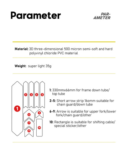 ENLEE TPU Bicycle Frame Protector Anti-Scratch Bicycle Protection Film Bike Protector Thick Sticker Strong Upgraded Material
