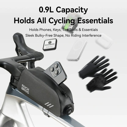 100% Waterproof Bike Frame Bag 0.9L