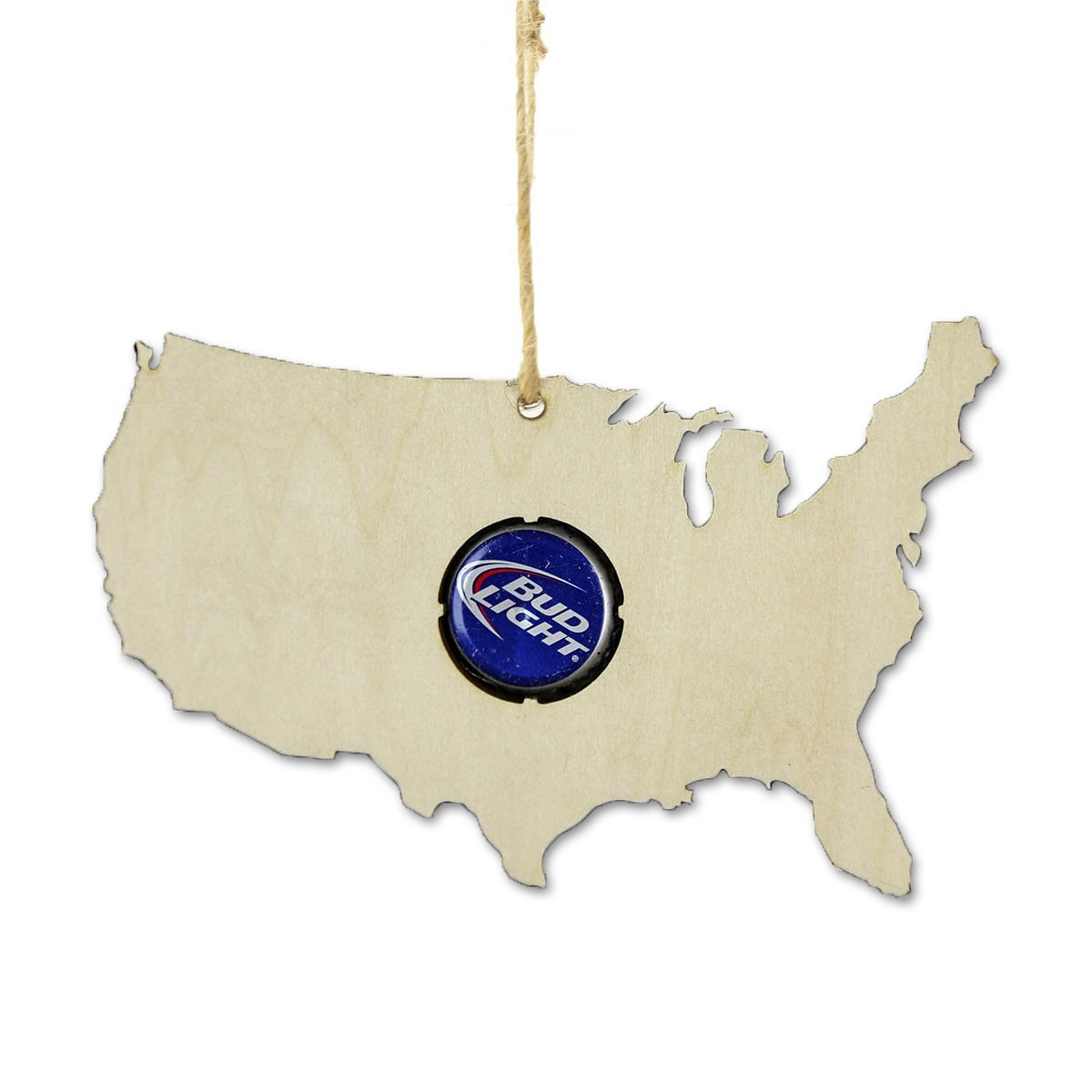 USA Beer Cap Map Ornaments