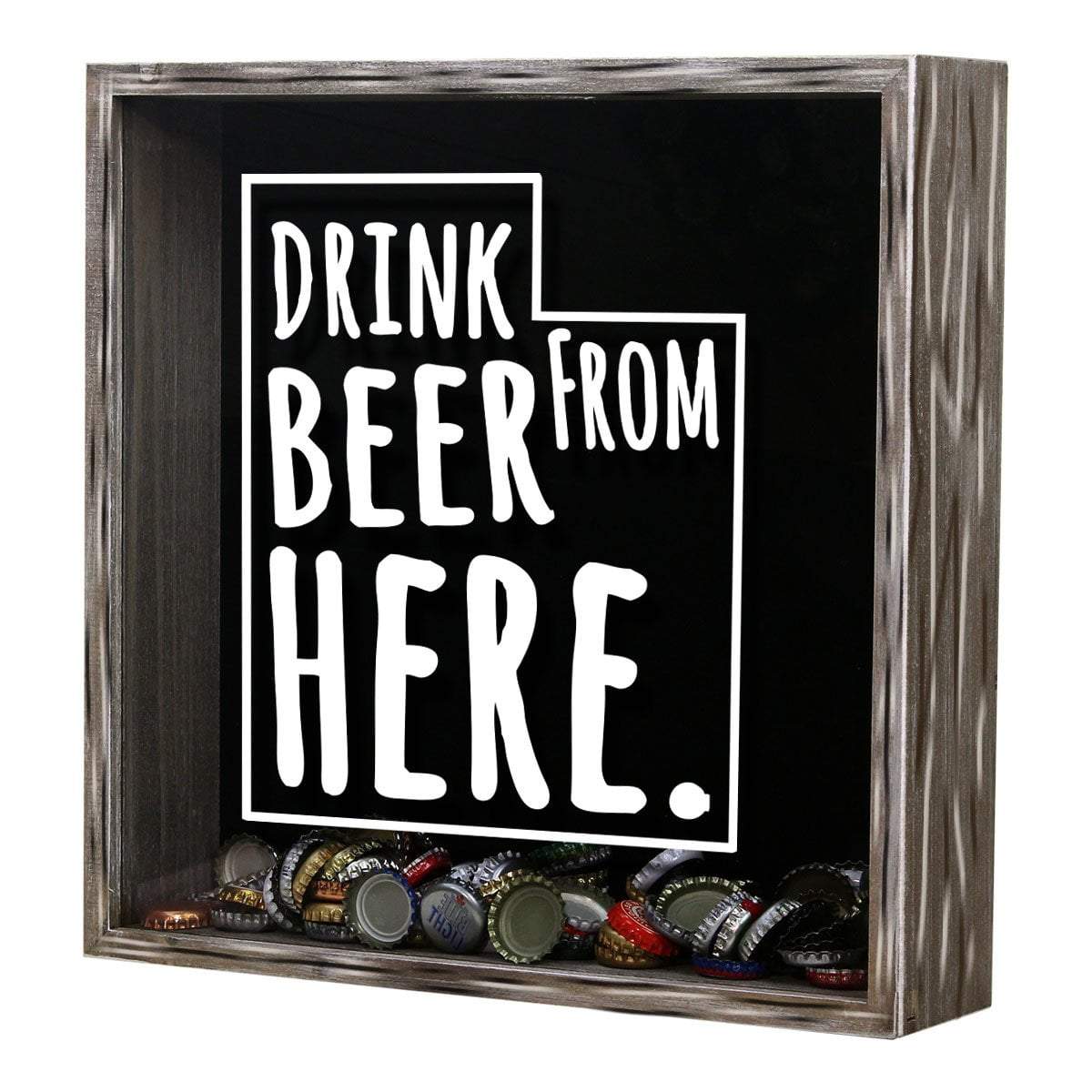 Utah Drink Beer From Here Beer Cap Shadow Box