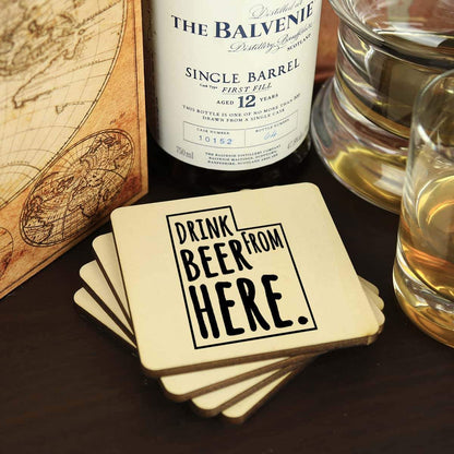 Utah Drink Beer From Here Coasters