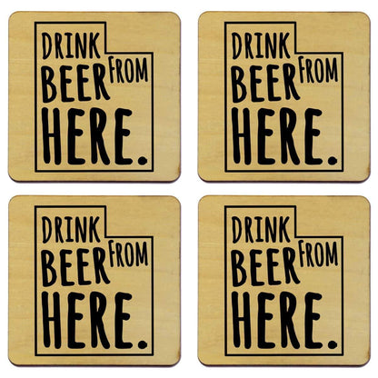 Utah Drink Beer From Here Coasters