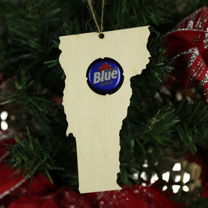 Vermont Beer Cap Map Ornaments