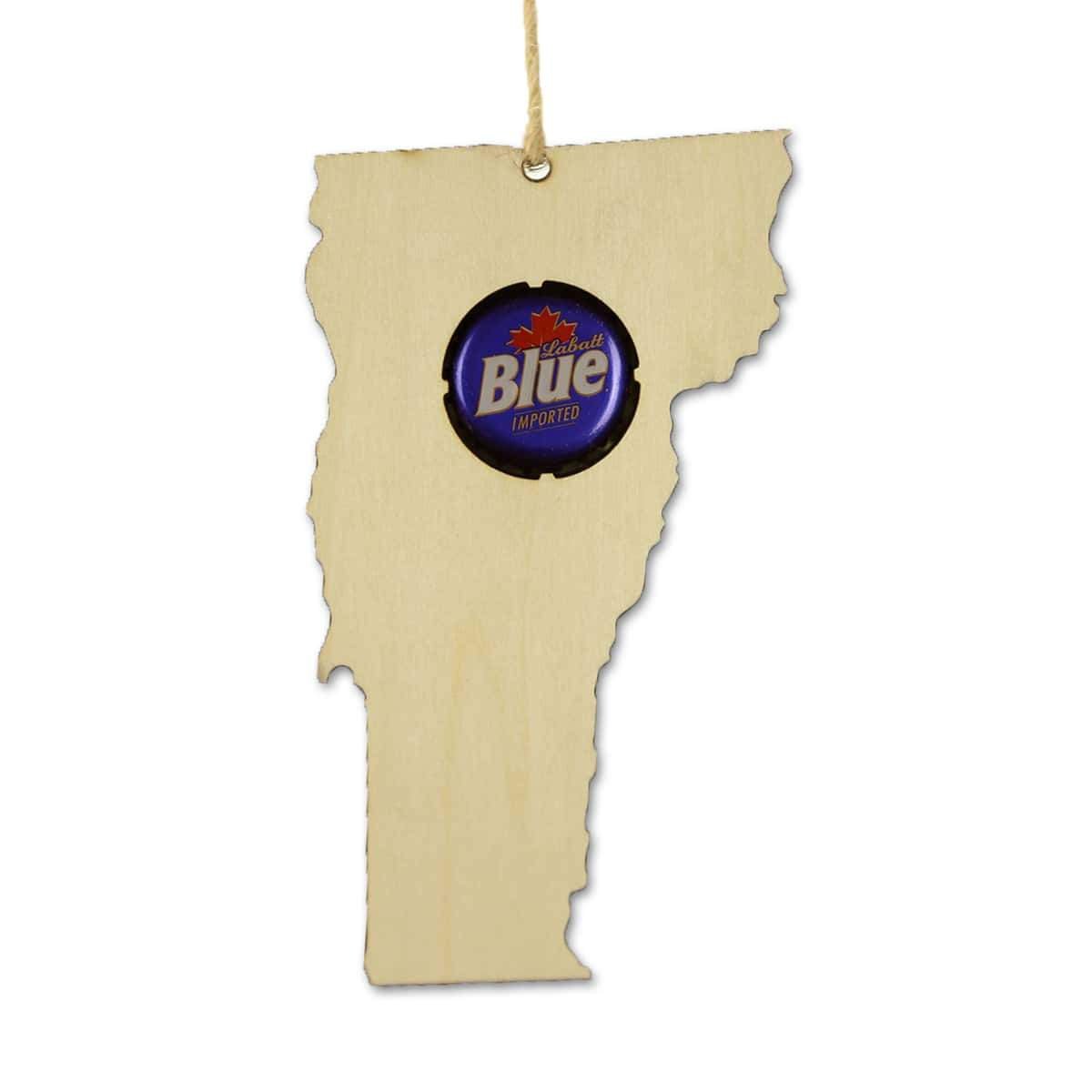 Vermont Beer Cap Map Ornaments