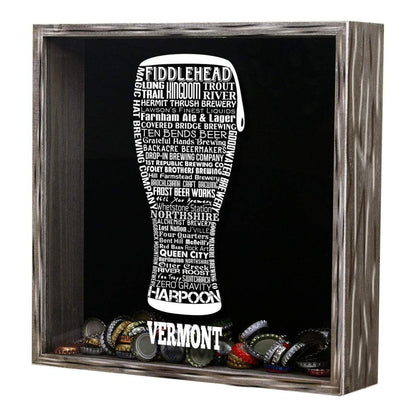 Vermont Beer Typography Shadow Box