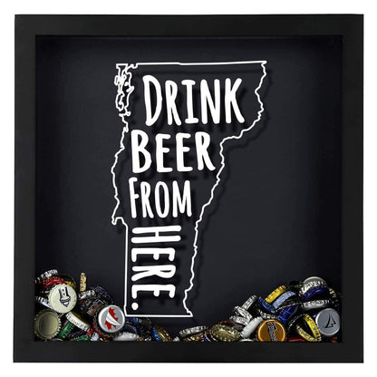 Vermont Drink Beer From Here Beer Cap Shadow Box