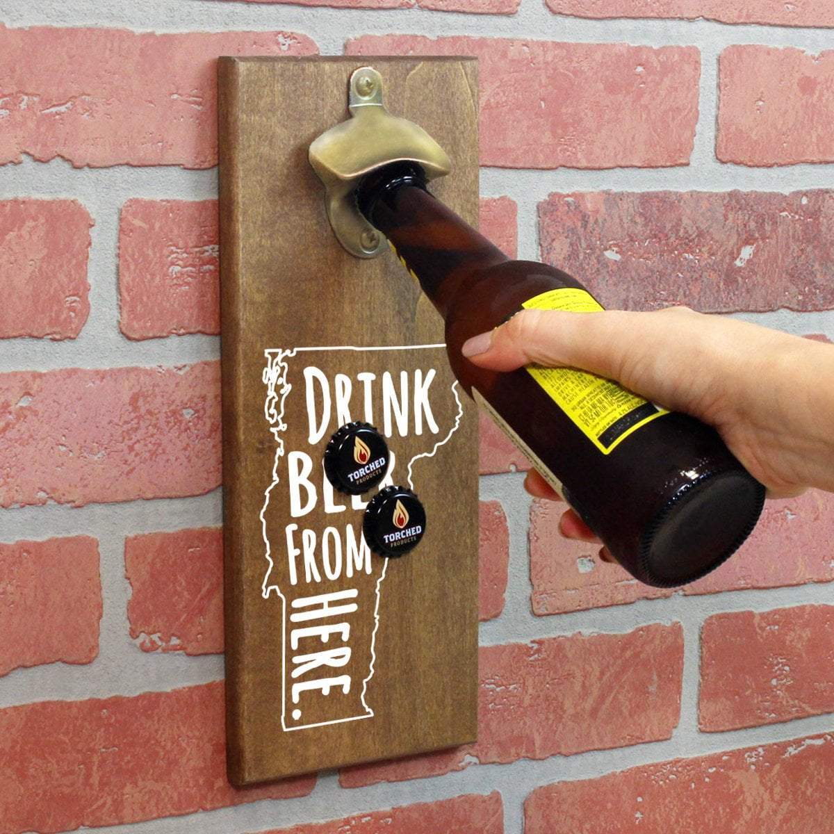 Vermont Drink Beer From Here Cap Catching Magnetic Bottle Opener
