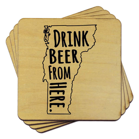 Vermont Drink Beer From Here Coasters