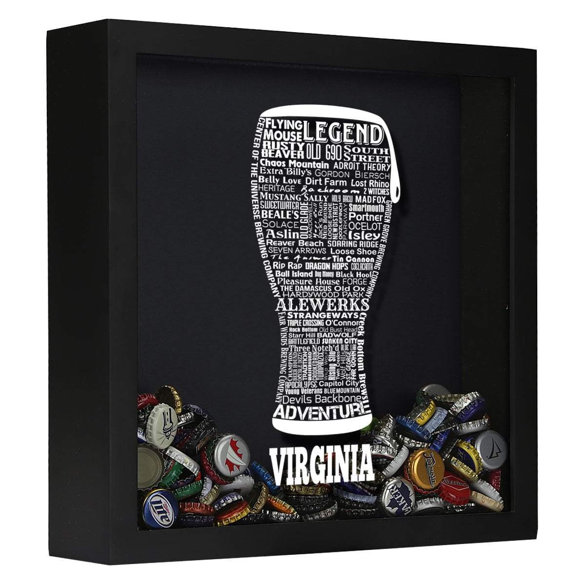 Virginia Beer Typography Shadow Box