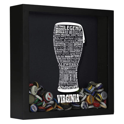 Virginia Beer Typography Shadow Box