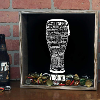Virginia Beer Typography Shadow Box