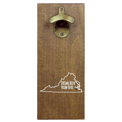 Virginia Drink Beer From Here Cap Catching Magnetic Bottle Opener
