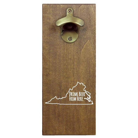 Virginia Drink Beer From Here Cap Catching Magnetic Bottle Opener