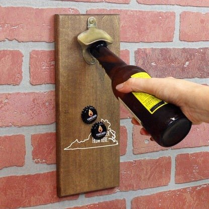 Virginia Drink Beer From Here Cap Catching Magnetic Bottle Opener