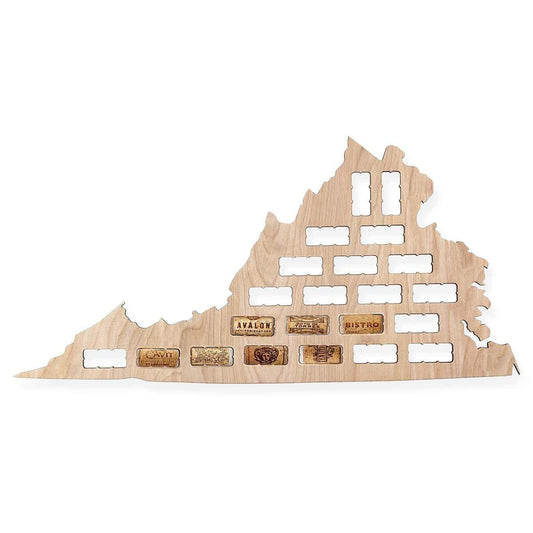Virginia Wine Cork Map