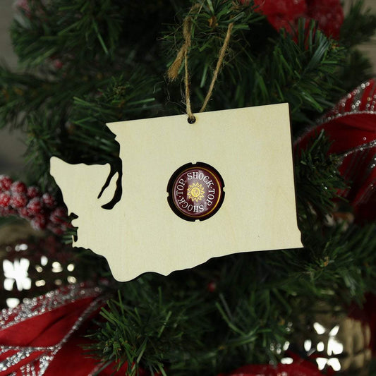 Washington Beer Cap Map Ornaments