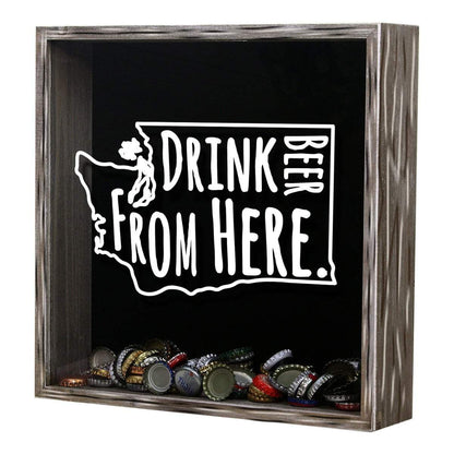 Washington Drink Beer From Here Beer Cap Shadow Box