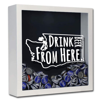 Washington Drink Beer From Here Beer Cap Shadow Box