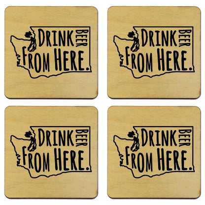 Washington Drink Beer From Here Coasters