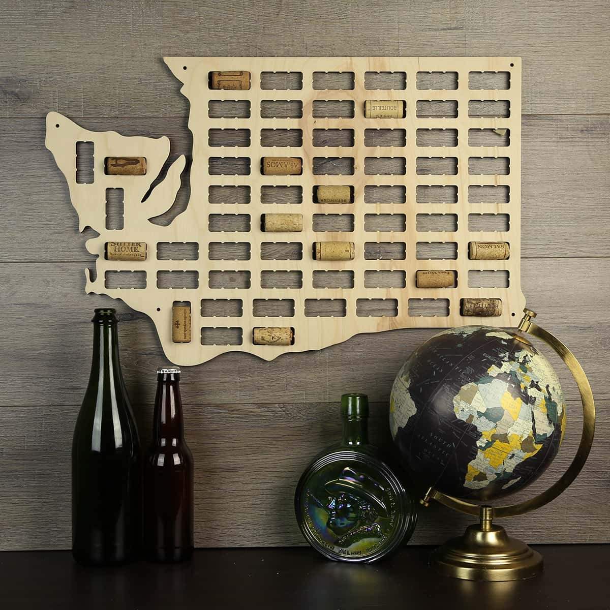 Washington Wine Cork Map
