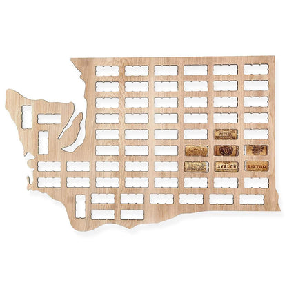 Washington Wine Cork Map