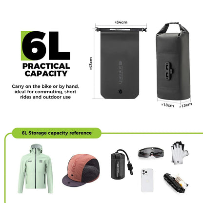 Magnetic 100% Waterproof Fork Bag Dry Bag 6L
