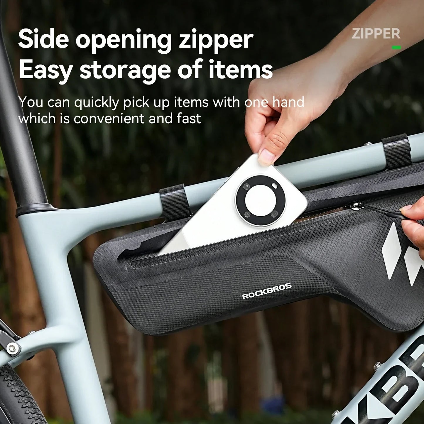 RideMate 100% Waterproof Frame Bag 1.9L Down Tube Bag