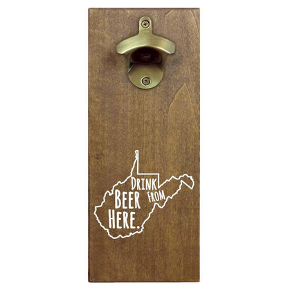 West Virginia Drink Beer From Here Cap Catching Magnetic Bottle Opener