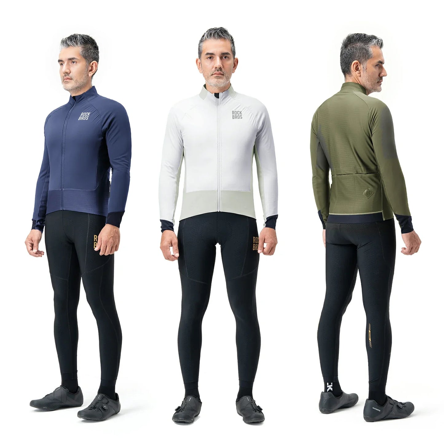 Winter Cycling Jacket Double-Layer Thermal Fleece