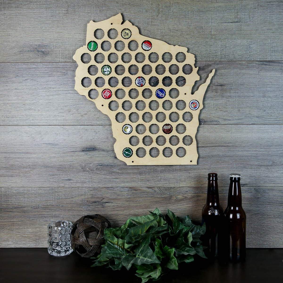 Wisconsin Beer Cap Map