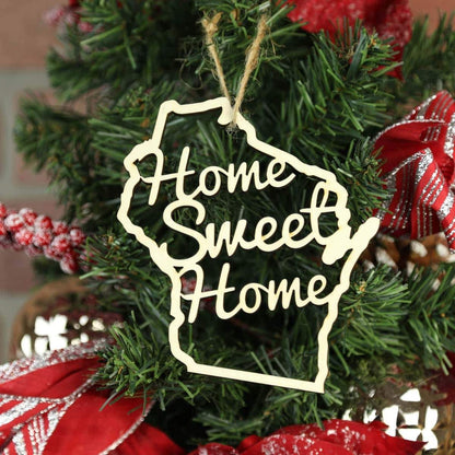 Wisconsin Home Sweet Home Ornaments