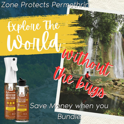 Permethrin Insecticide; Realtree Outfitter's Permethrin Spray Bundle, Mistosol + Refill